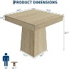 TackView Square Dining Table for 4-6, 31.5''Kitchen Table with Pedestal Base, Dinner Table for Small Space - 3 of 4
