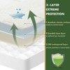 Aoibox Twin XL Waterproof Mattress Protector Bamboo Rayon Odor Resistant Hypoallergenic Deep Pocket Cool Noiseless Cover - 4 of 4