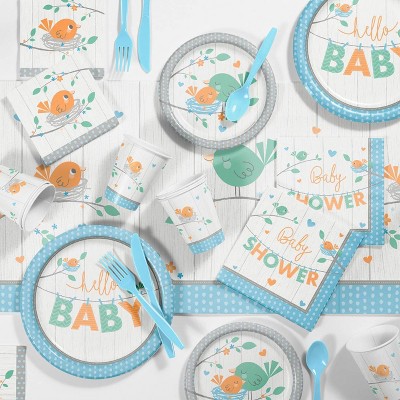 baby boy shower plates