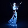 Tangkula 5 FT Christmas Lighted Angel Xmas Yard Pre-Lit Angel with Harp Halo & 120 Cold White LED Lights Ground Stakes & Zip Ties Included - 3 of 4