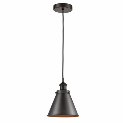 Appalachian - 1 Light Cord Hung Mini Pendant In Modern Style-9.88 Inches Tall and 8 Inches Wide