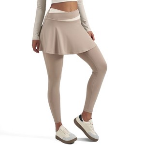 Women Yoga Dress Pants High Waist Flared Leg Dress Pants Casual Leggings - 1 of 4