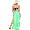LA LEELA Women's Beach Bikini Swimwear Cover up Wrap Bathing suit Summer Wraps Swimsuit Sarong Skirts for Women One Size Green, Seashell - 3 of 4