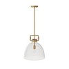 Leigh Glass Dome Shade Pendant Ceiling Light Vintage Brass - Nathan ...