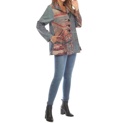 Women's Suede Three Button Mountain Jacket - Rising International