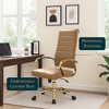 LeisureMod Benmar High-Back Leather Office Chair with Swivel, Tilt, Adjustable Height, Ergonomic Design for Home Office, Study, or Workspace - 3 of 4