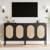 Buffet Cabinet, Rattan Storage Cabinet with Doors and Shelves - 4 of 4