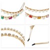 Unique Bargains Women's Metal Round Colorful Faux Pearl Rhinestone headband 1 Pc - 3 of 4