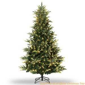 4.5 Ft/6.5FT/7.7 ft Pre-lit Artificial Christmas Tree,Spruce Prelit Christmas Trees - 1 of 4