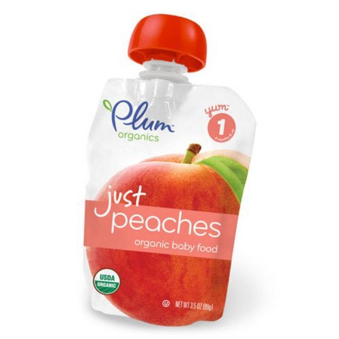 Plum Organics Just Peaches Case Of 6 3.5 Oz Target