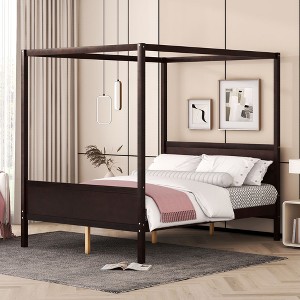 Okak Minimalsit Roof Canopy Bed Frame with Headboard & Slat Support,Modern Small Daybed Student Bed for Bedroom,Study - 1 of 4
