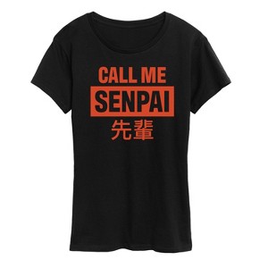 Women's - Instant Message - Call Me Senpai Short Sleeve Graphic T-Shirt - 1 of 4