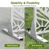 PexFix 72 in. x 47 in. Outdoor Privacy Rectangle Screen Galvanized Steel Panel Divider in White - 4 of 4