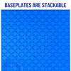 Strictly Briks Classic Stackable Baseplates, For Building Bricks, Bases for Tables, Mats, Black/Blue/Gray, 4 Pack, 10x10 Inches - 3 of 4