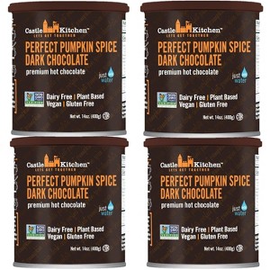 Castle Kitchen Pumpkin Spice Hot Chocolate (4 Pack,14 oz Ea.) - Dairy Free, Vegan Hot Cocoa Mix made With Decadent Dark Chocolate and Natural Flavors - 1 of 4