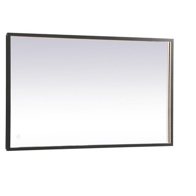 Elegant Lighting Pier 24x40 inch LED mirror with adjustable color temperature 3000K/4200K/6400K in black