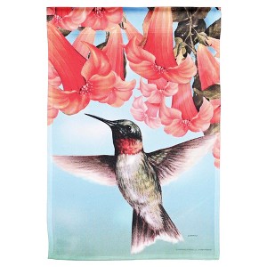 Dicksons Magnolia Garden Hummingbird Floral Pink 44 x 30 Polyester Outdoor Garden Flag - 1 of 2
