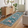 Modern Area Rug Farmhouse Washable Rug Butterfly Floral Print Area Rugs for Living Room Bedroom - 2 of 4