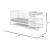 BABYYER 3-in-1 Convertible Crib and Changer Combo, with 3 Position Mattress Support and 2 Spacious Shelves, for Nursery - 3 of 4