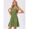 Allegra K Women's Summer Tie Strap Sleeveless Smocked Waist A-Line Sundress - image 2 of 4