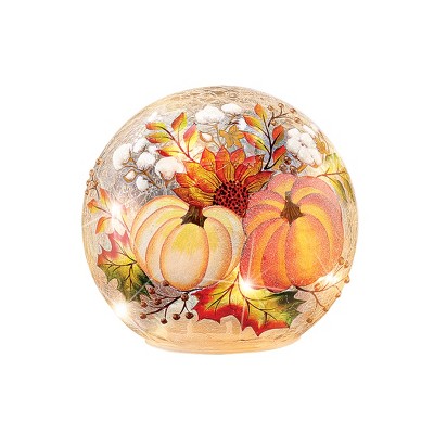 Collections Etc Pumpkin Lighted Balls