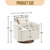 27.17"W Modern Swivel Chenille Upholstered Accent Chair, Comfortable 360 Degrees Armchair - ModernLuxe - 3 of 4