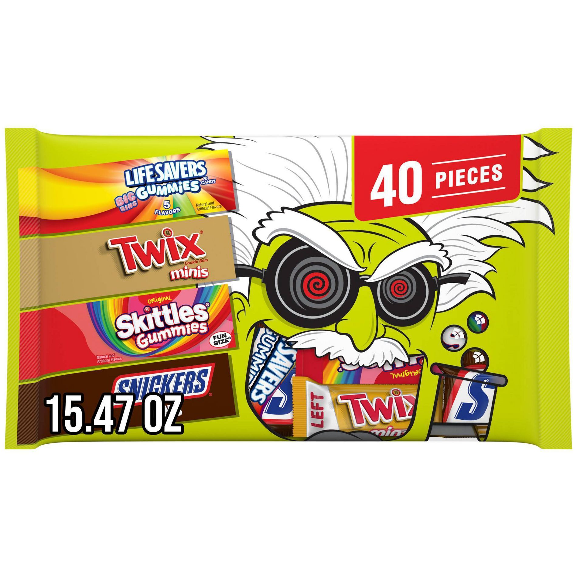 Assorted Halloween Chocolate and Gummy Candy - 15.47oz/40ct