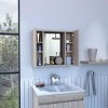 GlasFlength Decorative Wall Mirrors Bathroom Decor Cabinet Accent Mirror Vanity Medicine Cabinet Mirrors for Bathroom Wall, Gray, 23.6"*5.4"*19.5" - 3 of 4