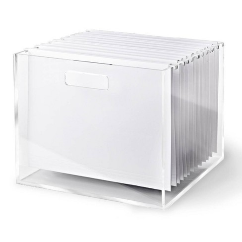 Clear Acrylic 5 Compartment File Organizer, 10 x 11.5 x 6.5 (30790)