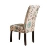 Christopher Knight Home Set of 4 Pertica Contemporary Fabric Dining Chairs Light Beige with Blue Floral: Upholstered, Rubberwood Legs, Polyester - 4 of 4