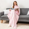 PAVILIA Fleece Wearable Blanket with Sleeves, Warm Cozy Soft Functional Lightweight Sleeved Throw Adults Men Women - 2 of 4