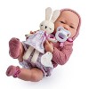 JC Toys La Newborn All-Vinyl Doll in Royal Pink Set with Accessories Real Girl Shoe Box for Dolls - 2 of 4