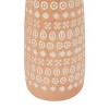 Set of 2 Ceramic Handmade Vase with Star Patterns Pink - Olivia & May: Rustic Stoneware Decorative Amphora Vases - 3 of 4
