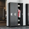 3-Door Metal Office Storage Cabinet with 27 Hooks & 9 Shelves, 72" Tall Steel Lockers, Employee Locker Cabinet for Office,School Storage - 2 of 4