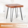 Costway Square End Table Accent Side Table Reclaimed Indonesia Teak Wood Plant Stand Patio Rustic - image 3 of 4