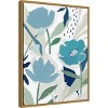 18" x 24" Song of the Wind I Blue flowers by Isabelle Z Framed Canvas Wall Art - Amanti Art: Modern Botanical Lithograph, Gold Frame - 2 of 4