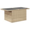 vidaXL 5 Piece Patio Sofa Set with Cushions Beige and Cream Poly Rattan - Without Storage - 4 of 4
