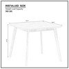 VYNXARIA 35.43" Saving Place Table,Wooden Dining Table for 4 Persons,Modern Design Square Kitchen Table for Living Room,Apartment,Restaurant,Walnut - 2 of 4