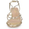 Allegra K Women's Rhinestone Strappy Slingback Stiletto Heel Sandals - 2 of 4