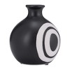 Sagebrook Home Ceramic Vase - Round Abstract Vase - Contemporary Home or Office Decor - image 2 of 4