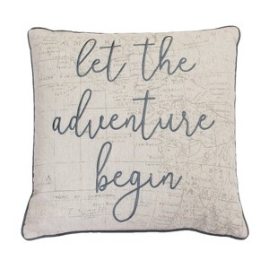 Lariss Adventure Oversize Square Throw Pillow Gray - Décor Therapy