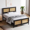 Bed Frame with Rattan Headboard and Footboard - 3 of 4