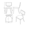 Chintaly Imports,Contemporary Floating-Back Side Chair Faux Leather Upholstery - Set of 2 - 4 of 4
