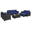10-Piece Outdoor PE Rattan Cnversation Sectional Sofa Set with Storage Coffee Table and Waterproof Cushions - 3 of 4