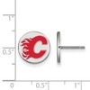 Black Bow Jewelry Sterling Silver Calgary Flames NHL Stud Earring - image 2 of 3