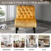 MOONMISS Comfy Velvet Armless Accent Chair, Upholstered with Durable Solid Wood Frame,Easy Assembly - 4 of 4