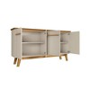 GDFStudio Yonkers Mid-Century Modern 63" Sideboard Buffet Cabinet with 4 Doors and Shelves - 4 of 4