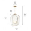Delvin 24 Inch 4 Light Pendant with Clear Glass in Champagne Bronze and Black - 3 of 4