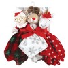 Hudson Baby Infant Girls Animal Face Security Blanket, Mrs Claus, One Size - 2 of 4