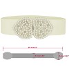INSPIRE CHIC Heart Shape Design Imitation Pearl Rhinestone Decor Waist Belt for Women - 3 of 4